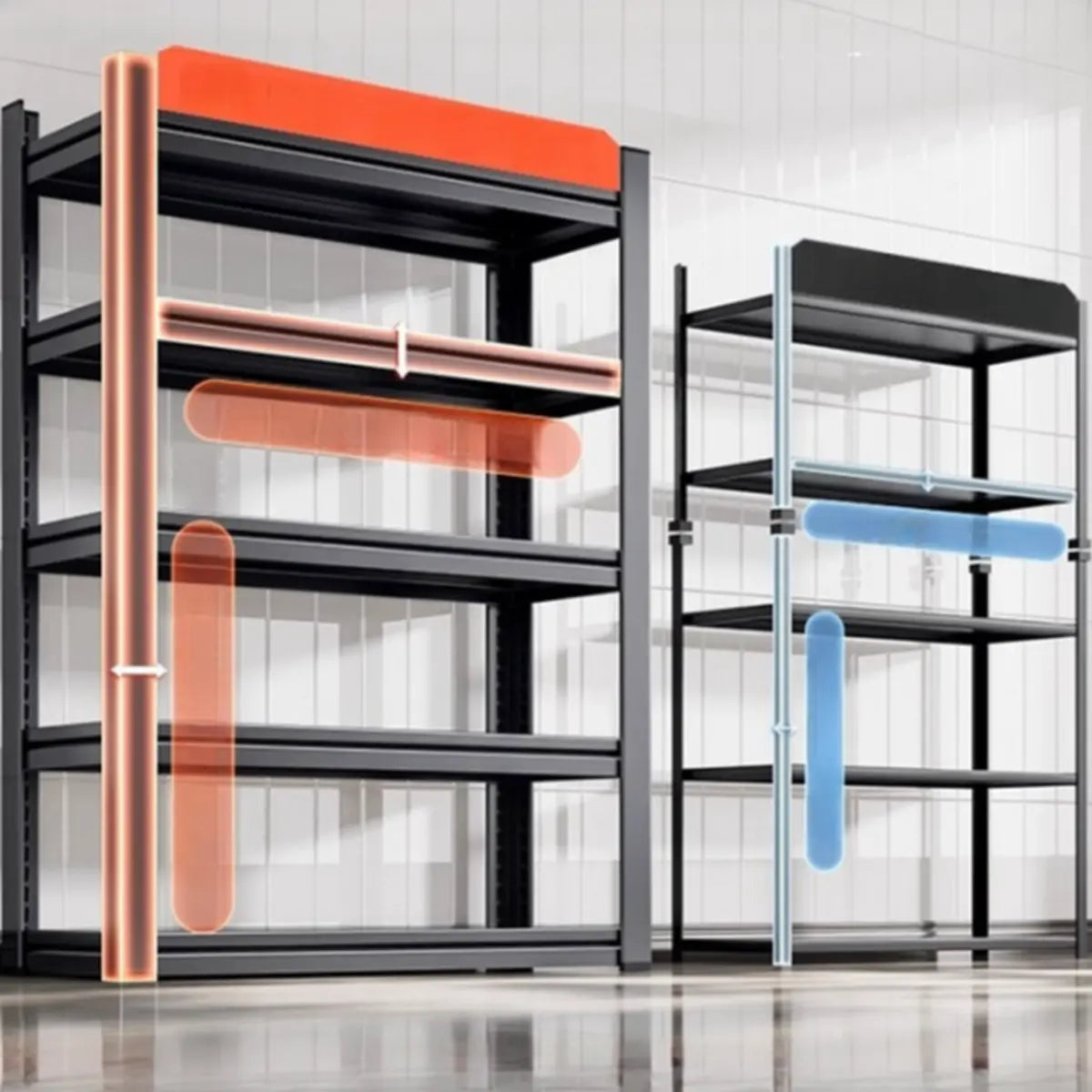Gray Rust Resistant Metal Baker's Rack with Microwave Shelf