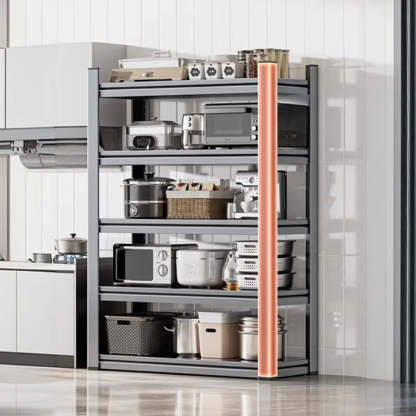 Gray Rust Resistant Metal Baker's Rack with Microwave Shelf