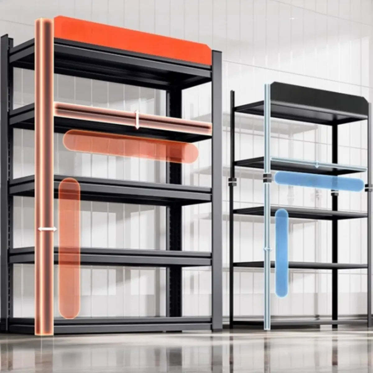 Gray Rust Resistant Metal Baker's Rack with Microwave Shelf