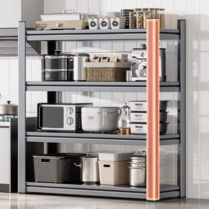 Gray Rust Resistant Metal Baker's Rack with Microwave Shelf