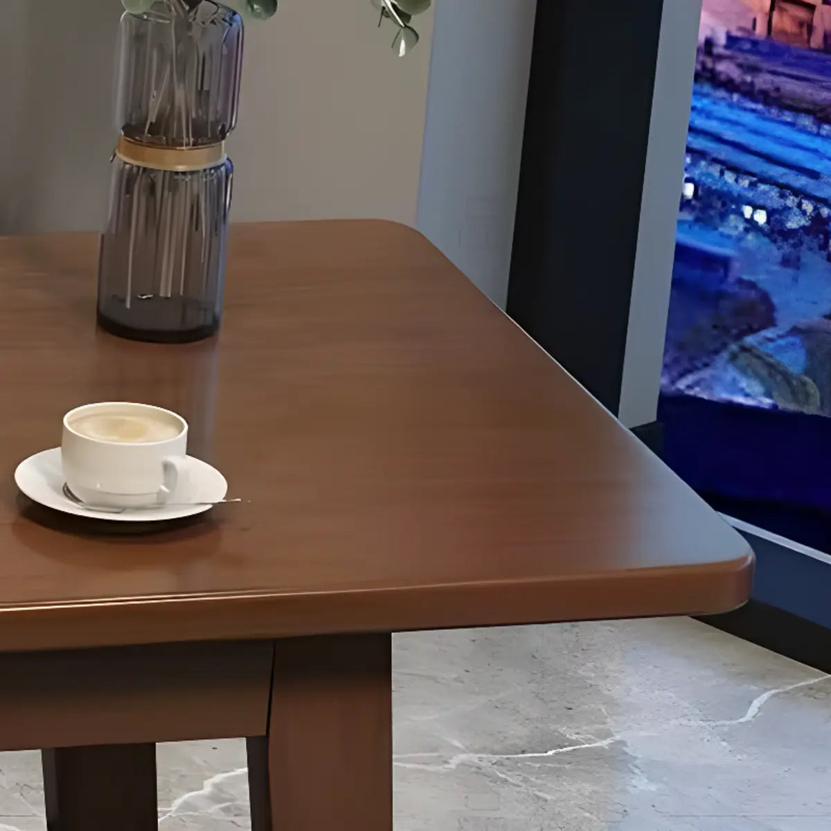 Gray Wood Computer Desk with Retractable Storage Drawers