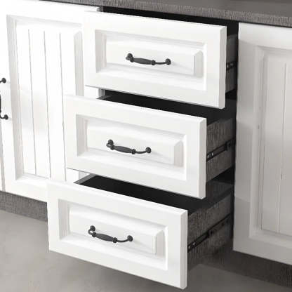 Gray Wood Rectangular TV Stand with Drawers — 3 / Grey