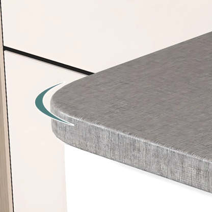 Gray Wood Rectangular TV Stand with Drawers — 2 / Light Walnut