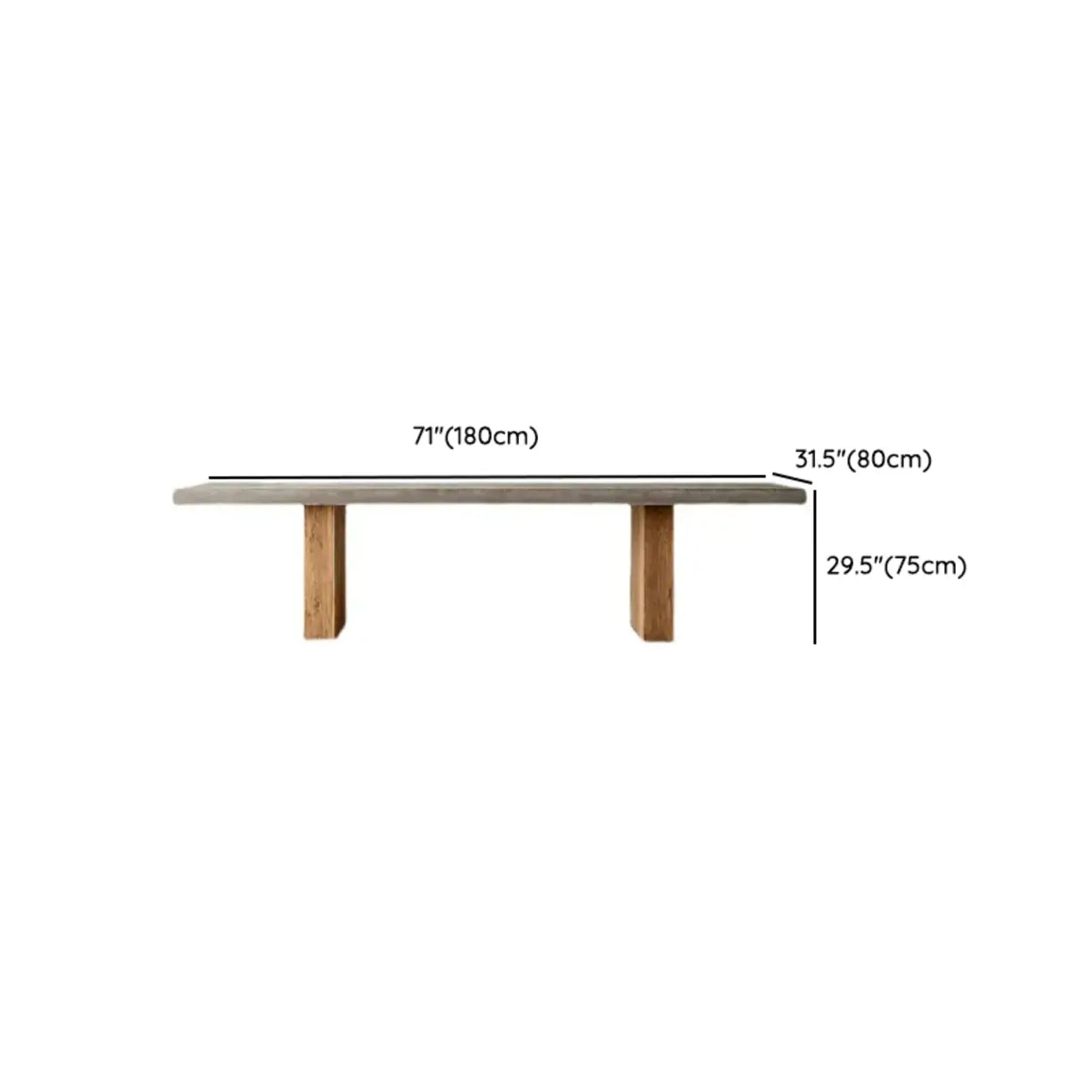 Gray Wood Rectangular Workstation Conference Table