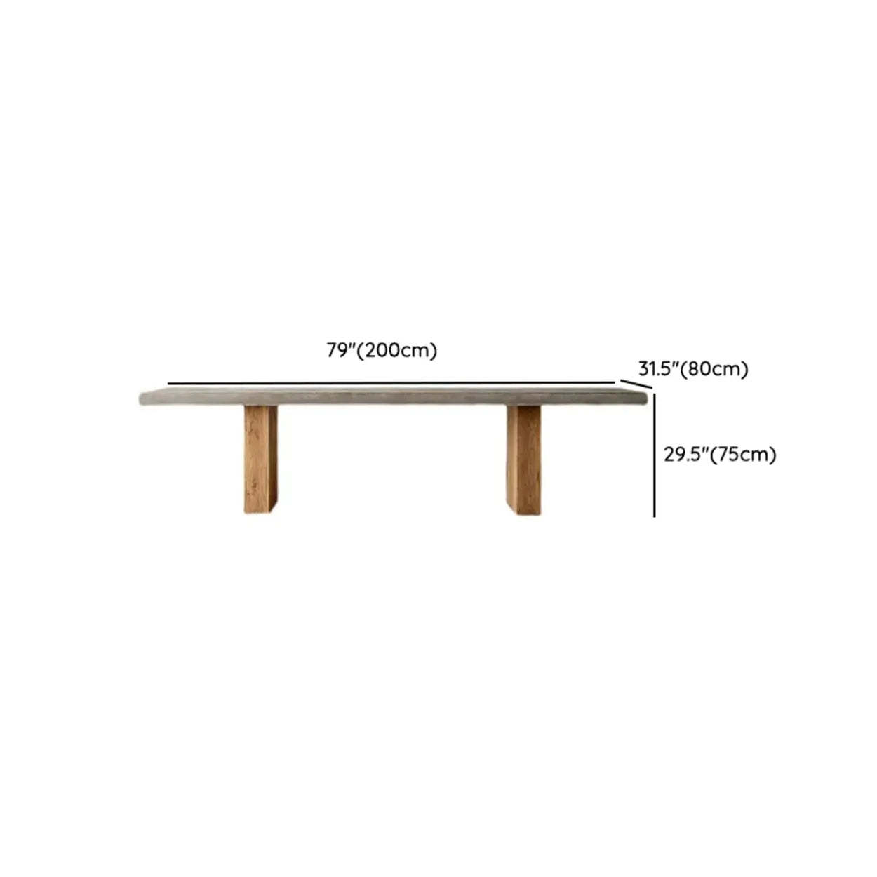 Gray Wood Rectangular Workstation Conference Table