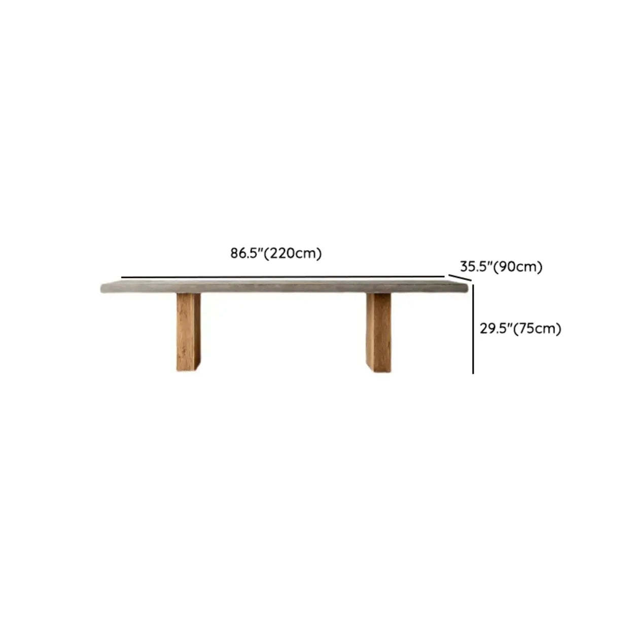Gray Wood Rectangular Workstation Conference Table
