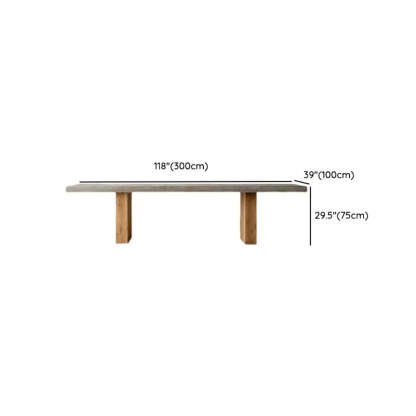 Gray Wood Rectangular Workstation Conference Table