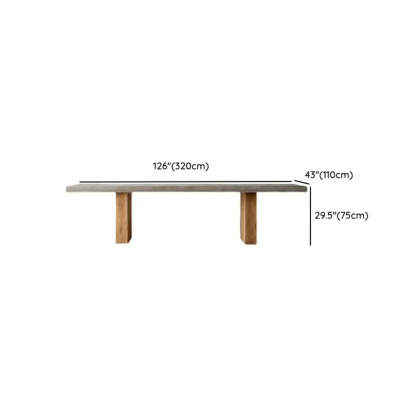 Gray Wood Rectangular Workstation Conference Table