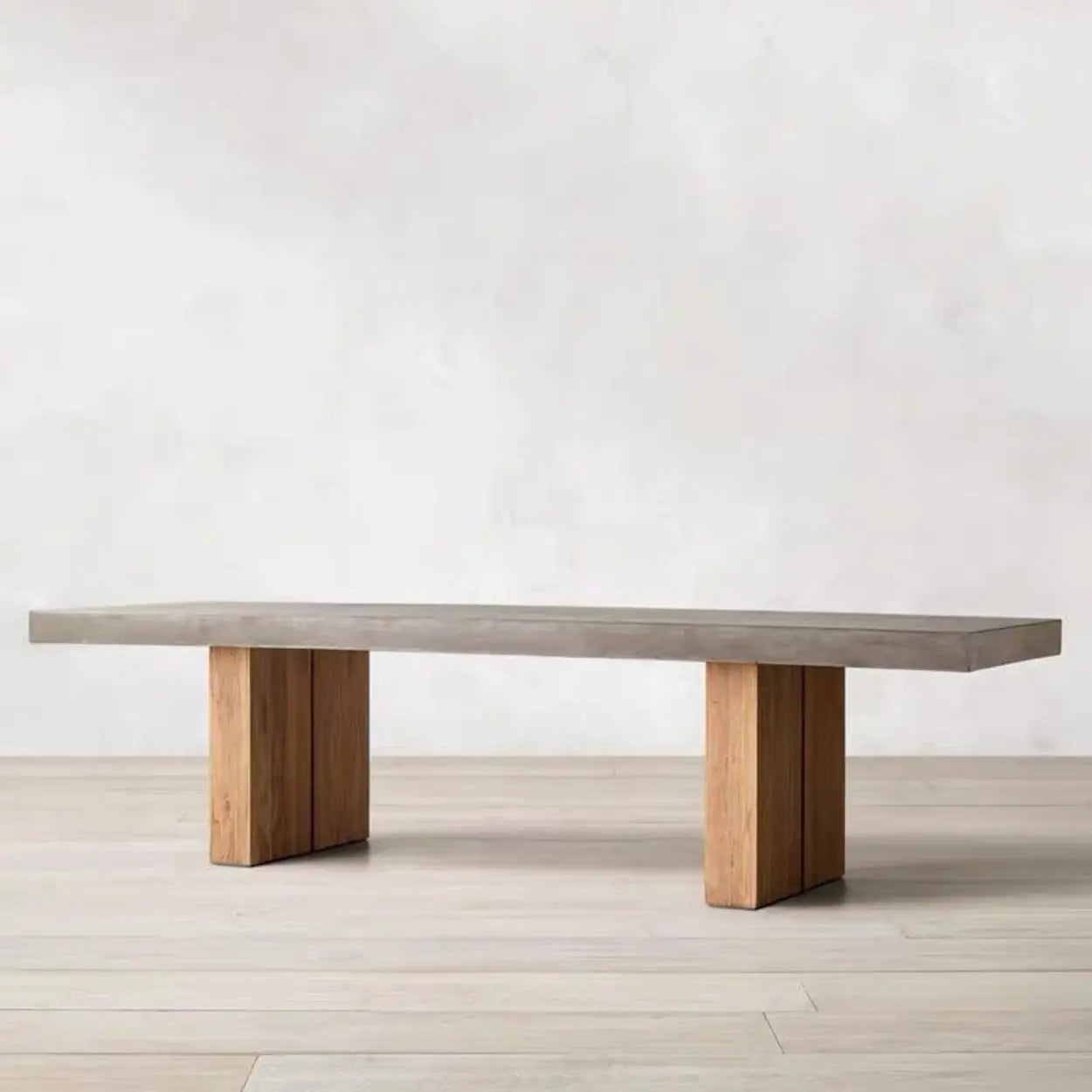 Gray Wood Rectangular Workstation Conference Table — Table Only