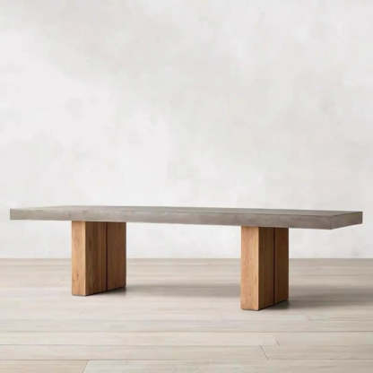 Gray Wood Rectangular Workstation Conference Table — Table Only