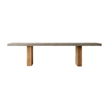 Gray Wood Rectangular Workstation Conference Table — Table Only