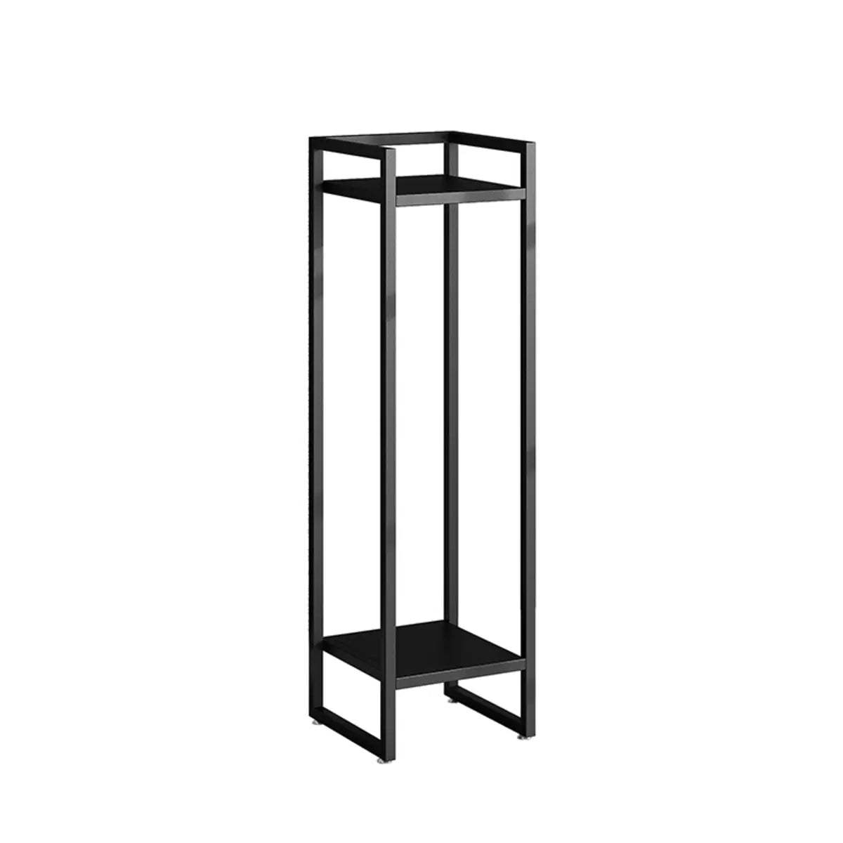Plant square end & side tables in metal — 12" L x 12" W x 41" H / Black