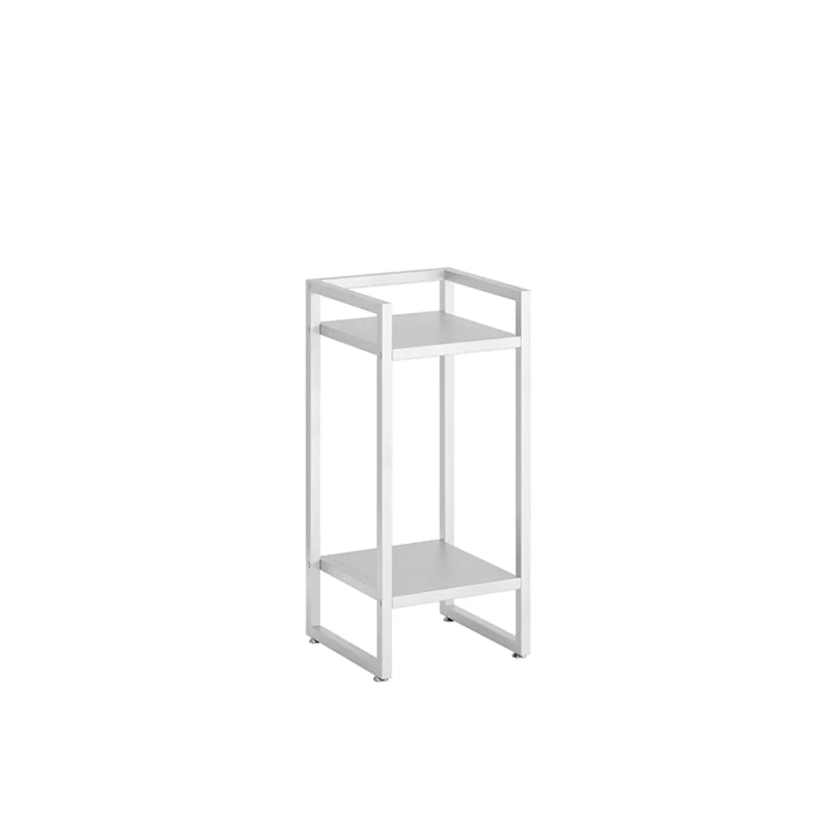 Black Metal 2-Tier Nesting Square Plant Stand