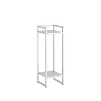 Black Metal 2-Tier Nesting Square Plant Stand