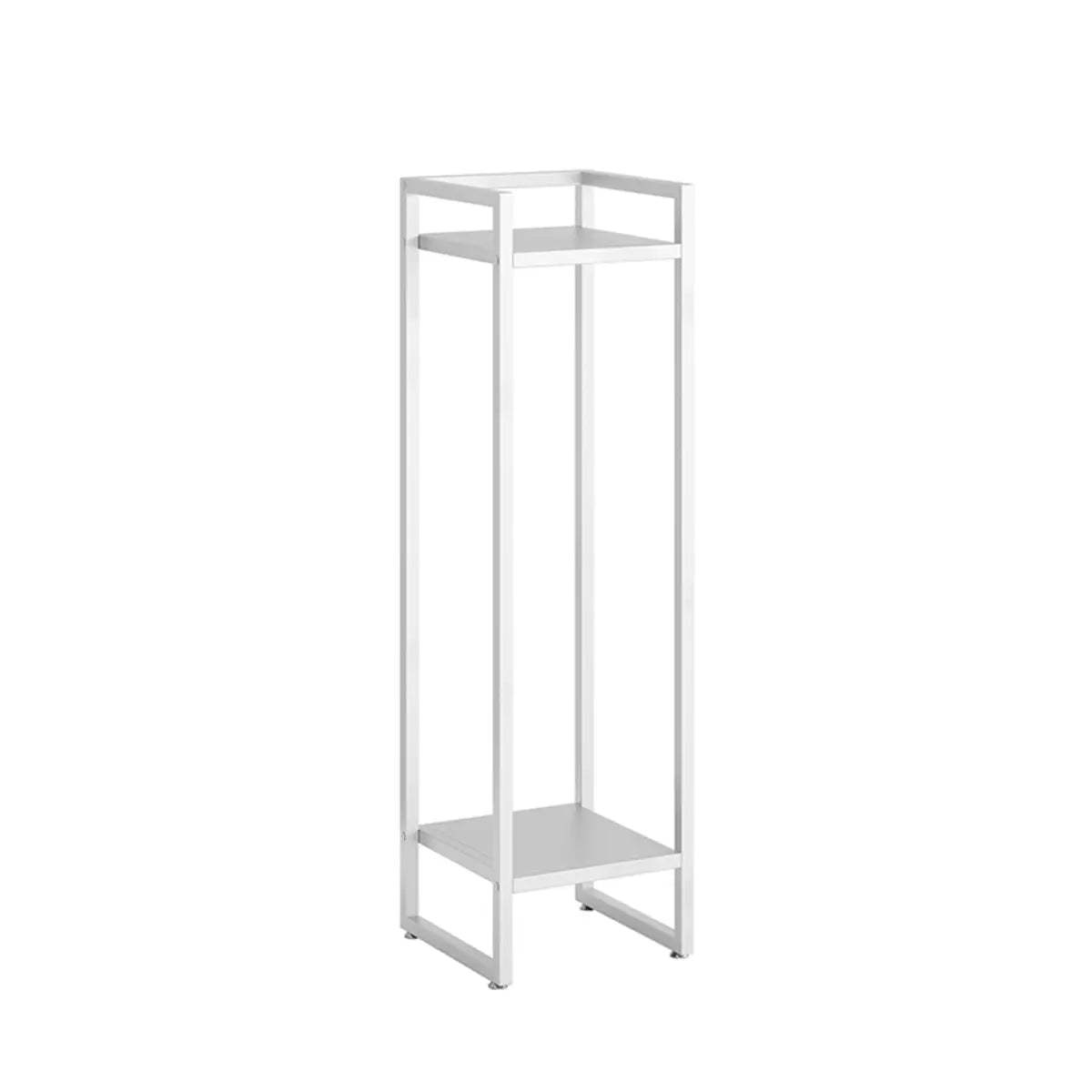 Black Metal 2-Tier Nesting Square Plant Stand