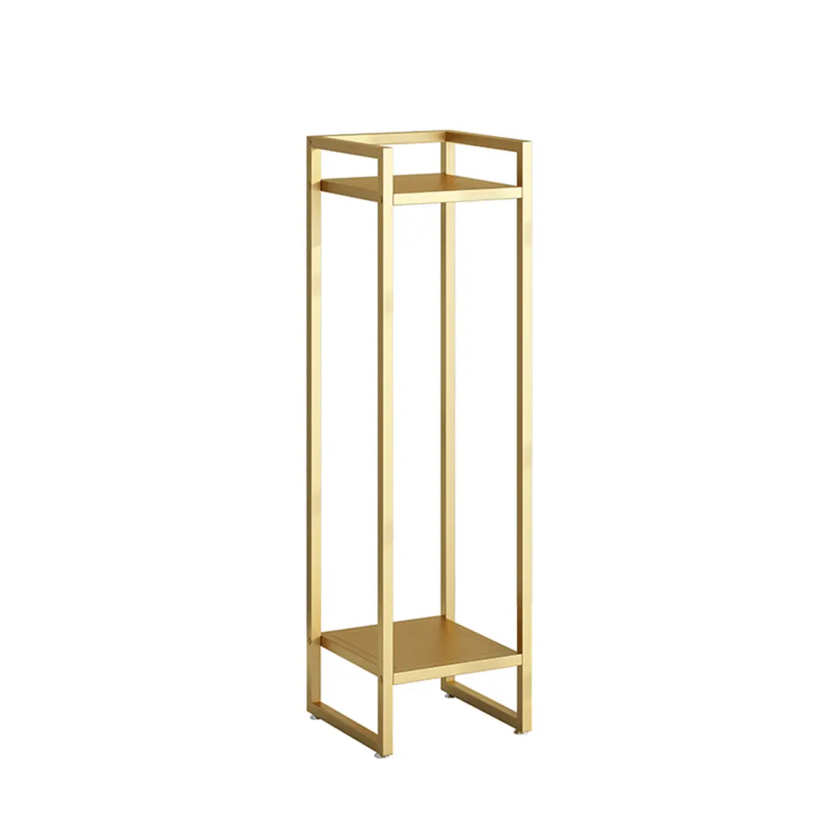 Black Metal 2-Tier Nesting Square Plant Stand — Gold