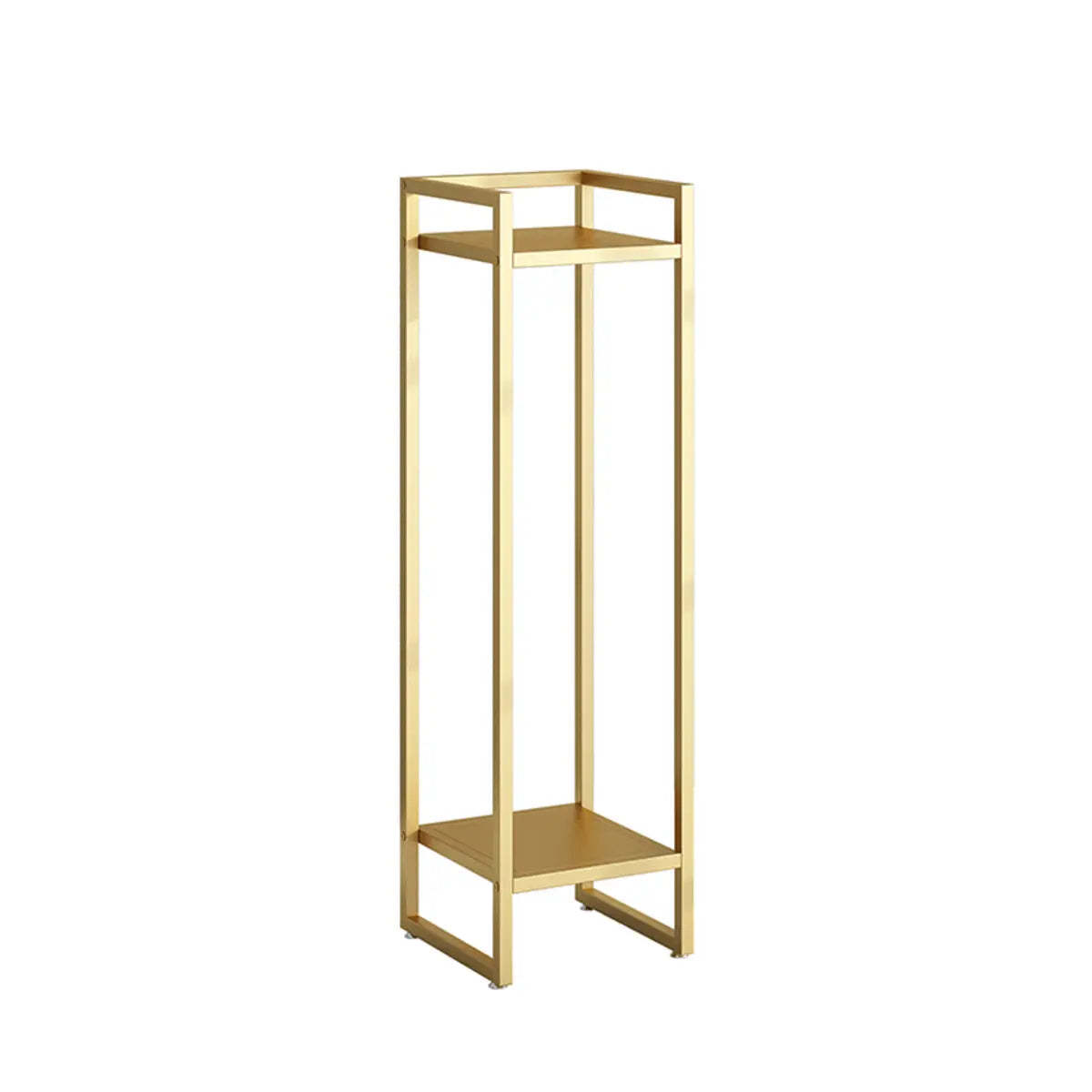Black Metal 2-Tier Nesting Square Plant Stand — Gold