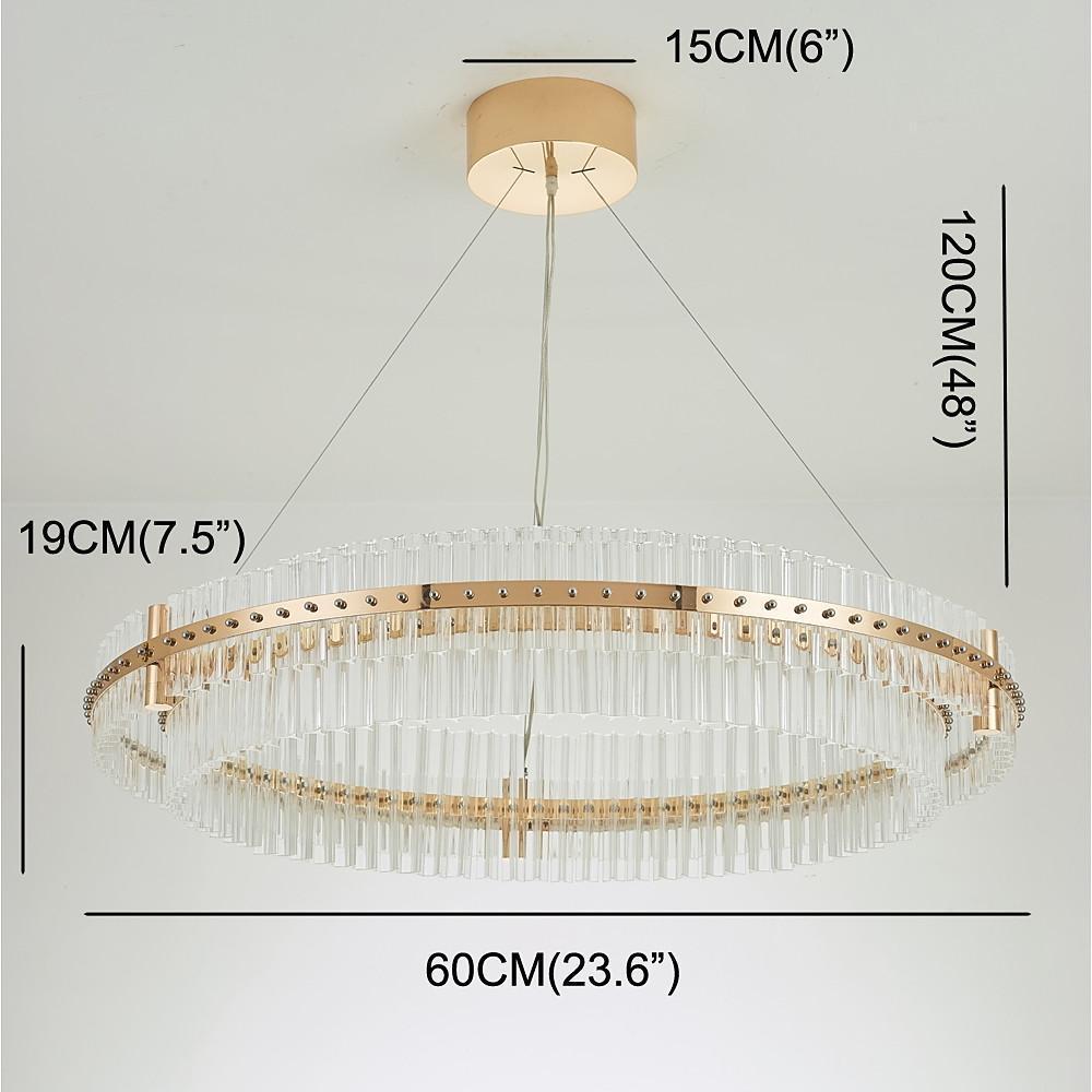 Modern Luxury Crystal Gold LED Chandelier