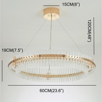 Modern Luxury Crystal Gold LED Chandelier