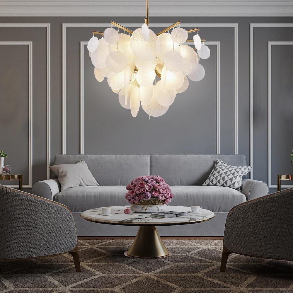 Candyfloss Modern LED Chandelier Light for Living Room with 6 Bulbs-Lighom