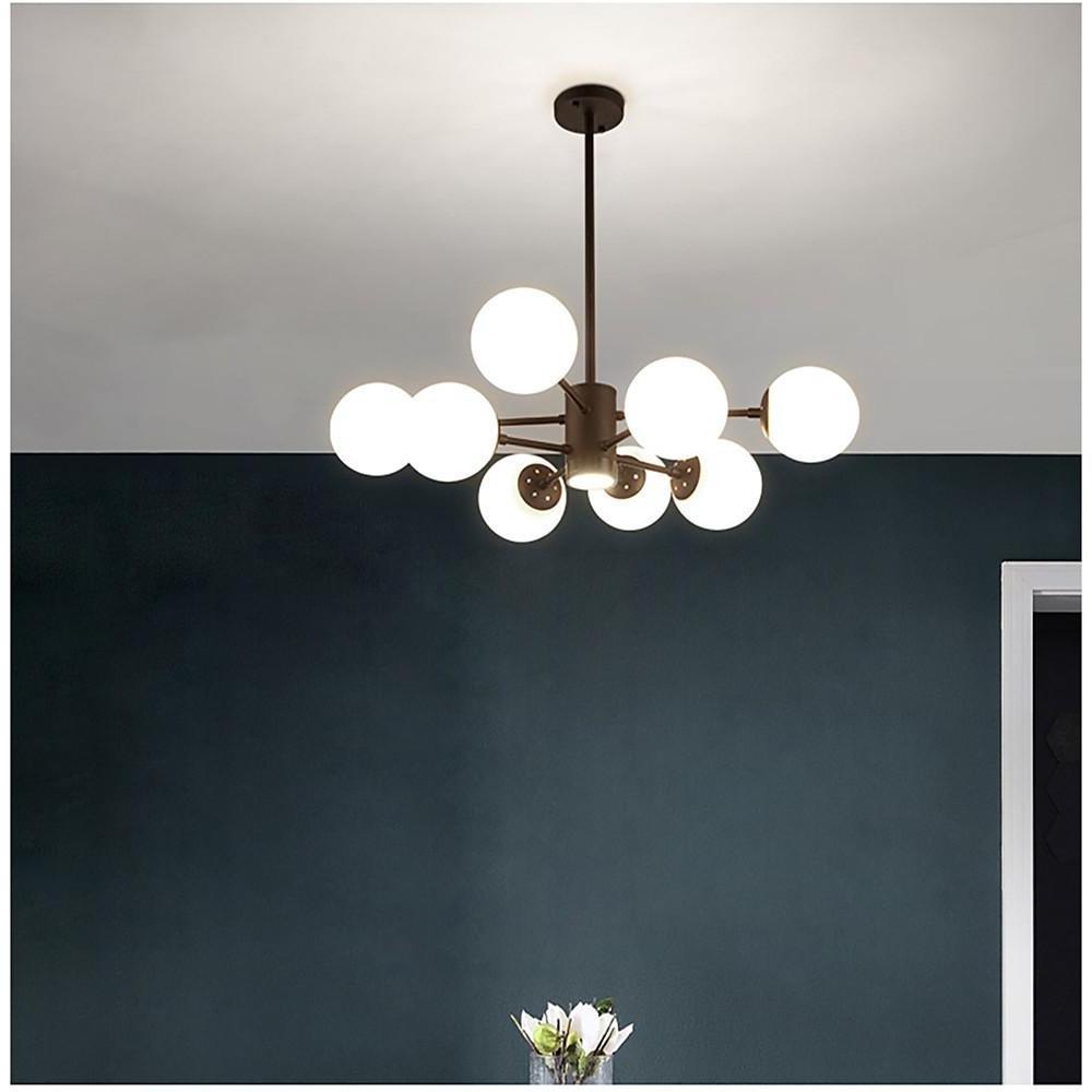 Nordic Glass Globe Chandelier Cluster Entryway Chandelier-Lighom