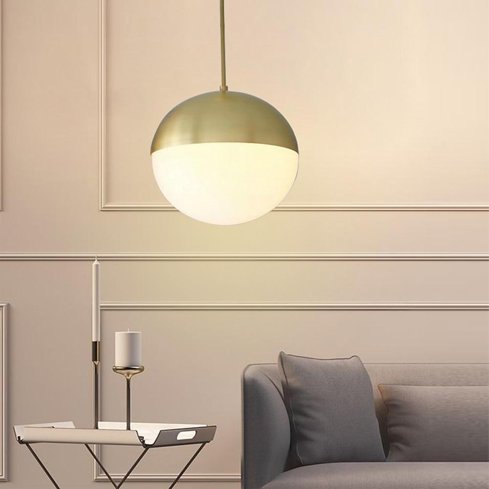 Glass Globe Shaped LED Nordic Pendant Light Chandeliers Hanging Lamp-Lighom