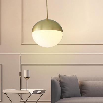 Glass Globe Shaped LED Nordic Pendant Light Chandeliers Hanging Lamp-Lighom