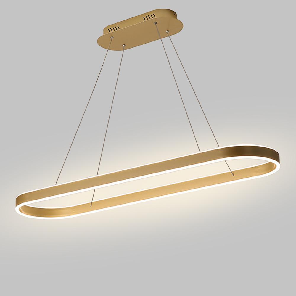 Rounded Rectangle LED Dimmable Modern Pendant Lighting Chandelier-Lighom