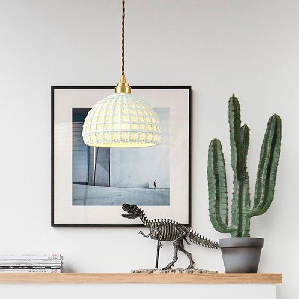 Rustic artistic semi-globe blue pendant lighting, Lighom