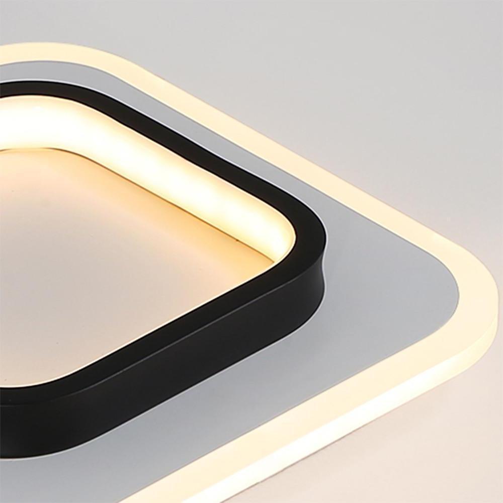 Double Square Shaped Flush Mount Light over Kitchen Sink LED Ceiling Light-Lighom