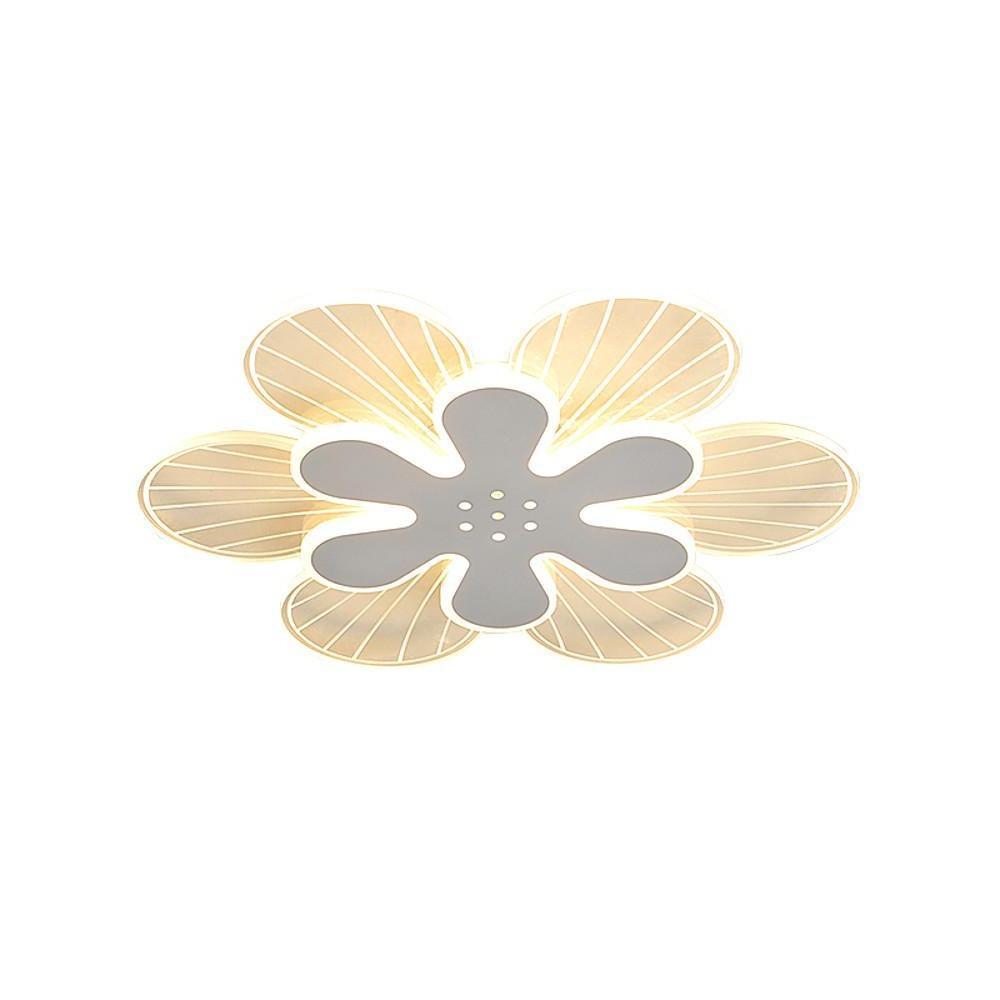 Stylish flower white flush mount lighting in synthetic — Cool White (6000K)