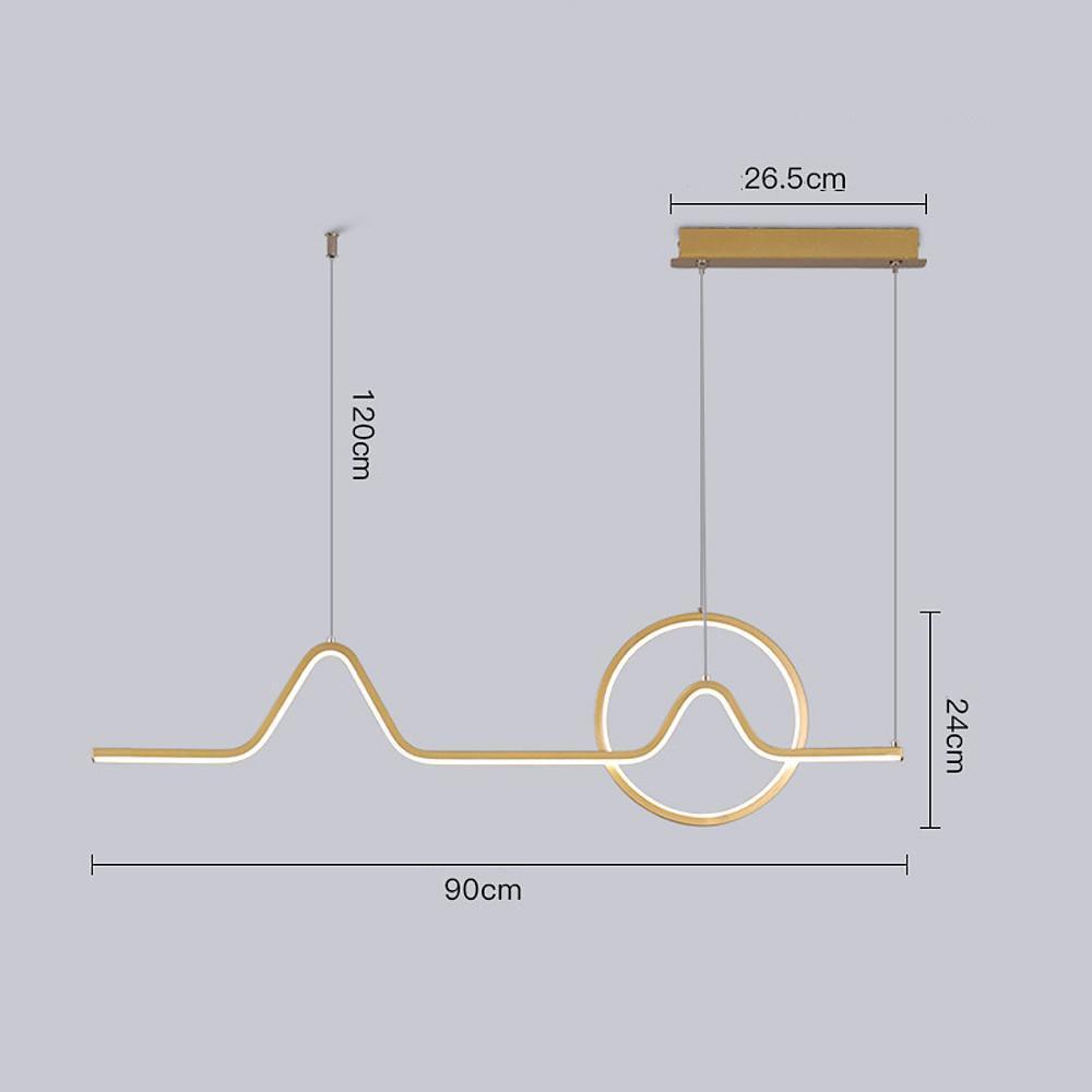 Minimalist Waves Circles Design Pendant Lighting Modern LED Kitchen Lighting Dining Room Lighting Ceiling Light-Lighom
