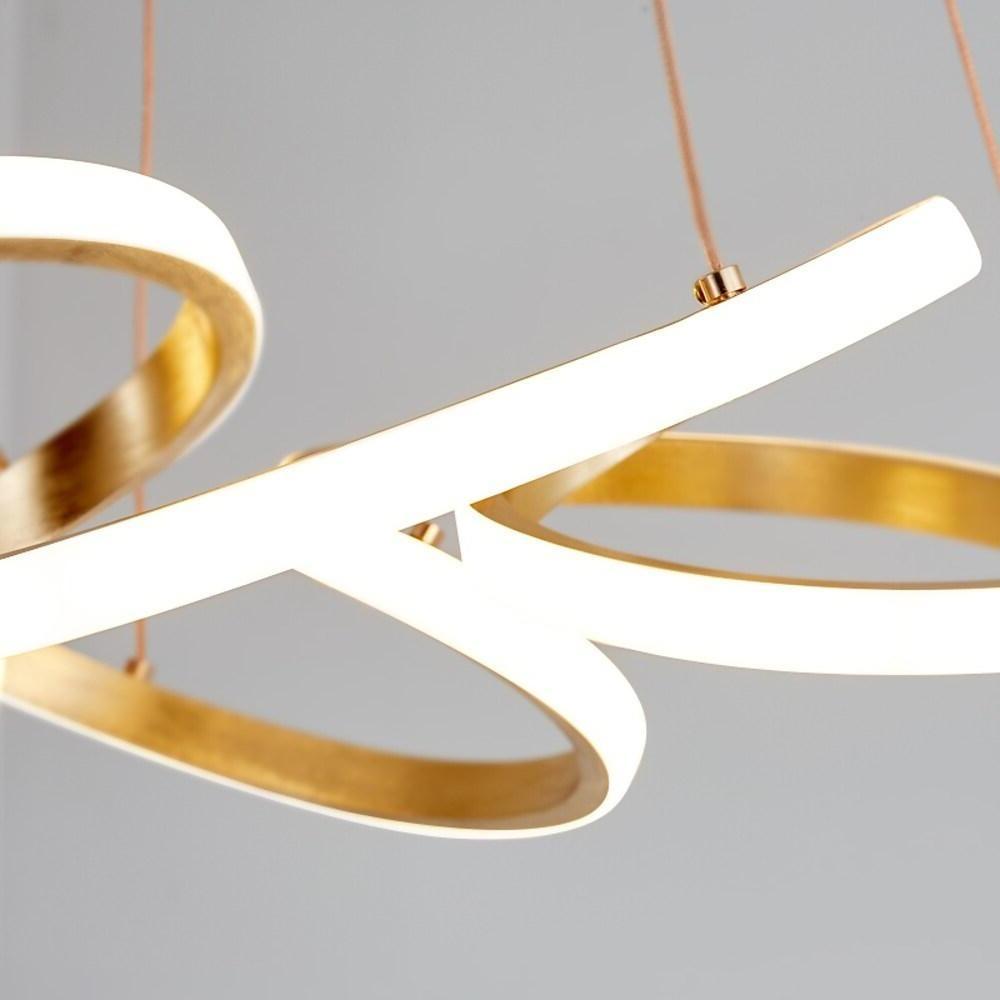Interwoven Wave Design Chandelier Light Mid Century Chandelier-Lighom