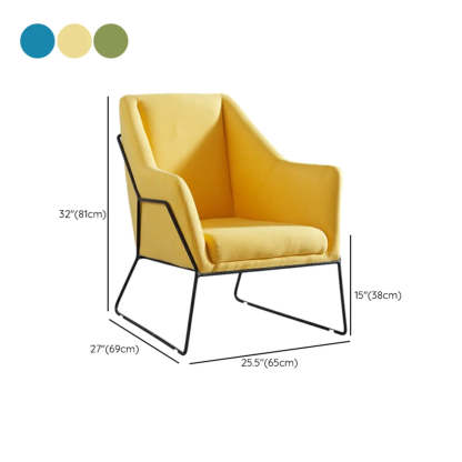 High-Back Leather Sloped Arm Sled Chair