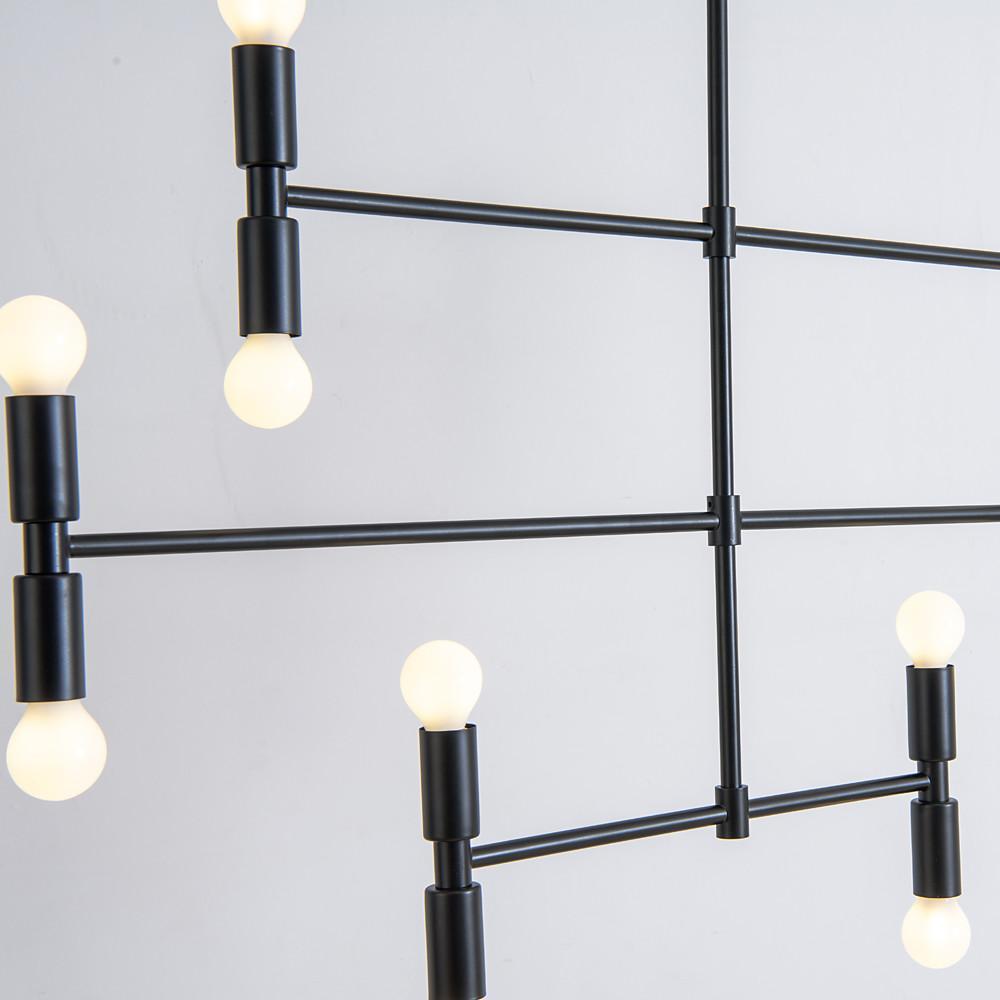 12 Lights LED Electroplated Metal Adjustable Modern Pendant Lights-Lighom