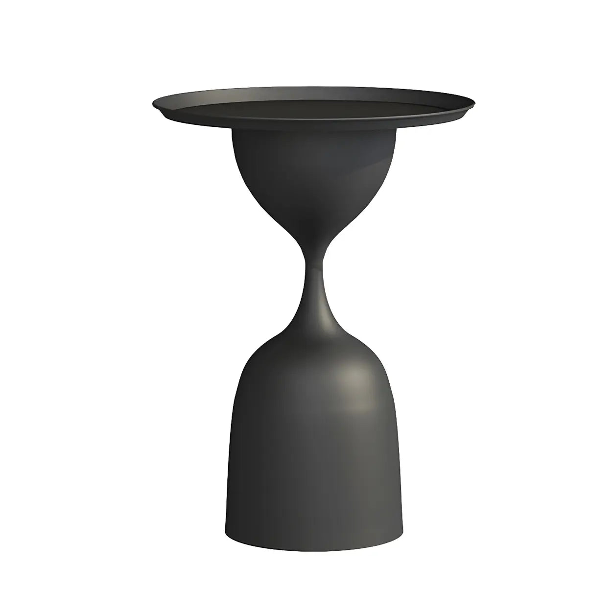 Hourglass Metal Blue Tray-Top Side Table