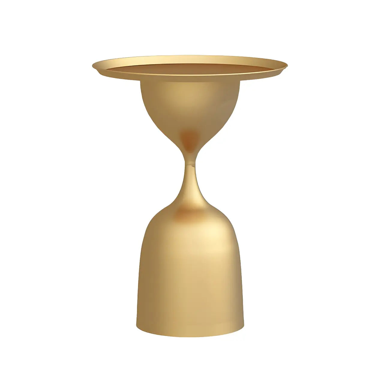 Hourglass Metal Blue Tray-Top Side Table