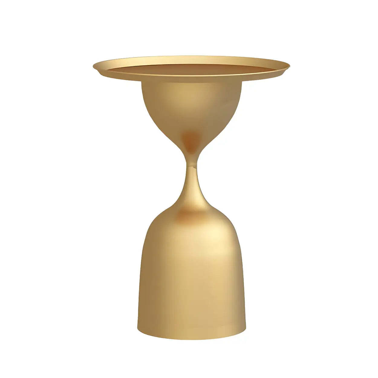 Hourglass Metal Blue Tray-Top Side Table