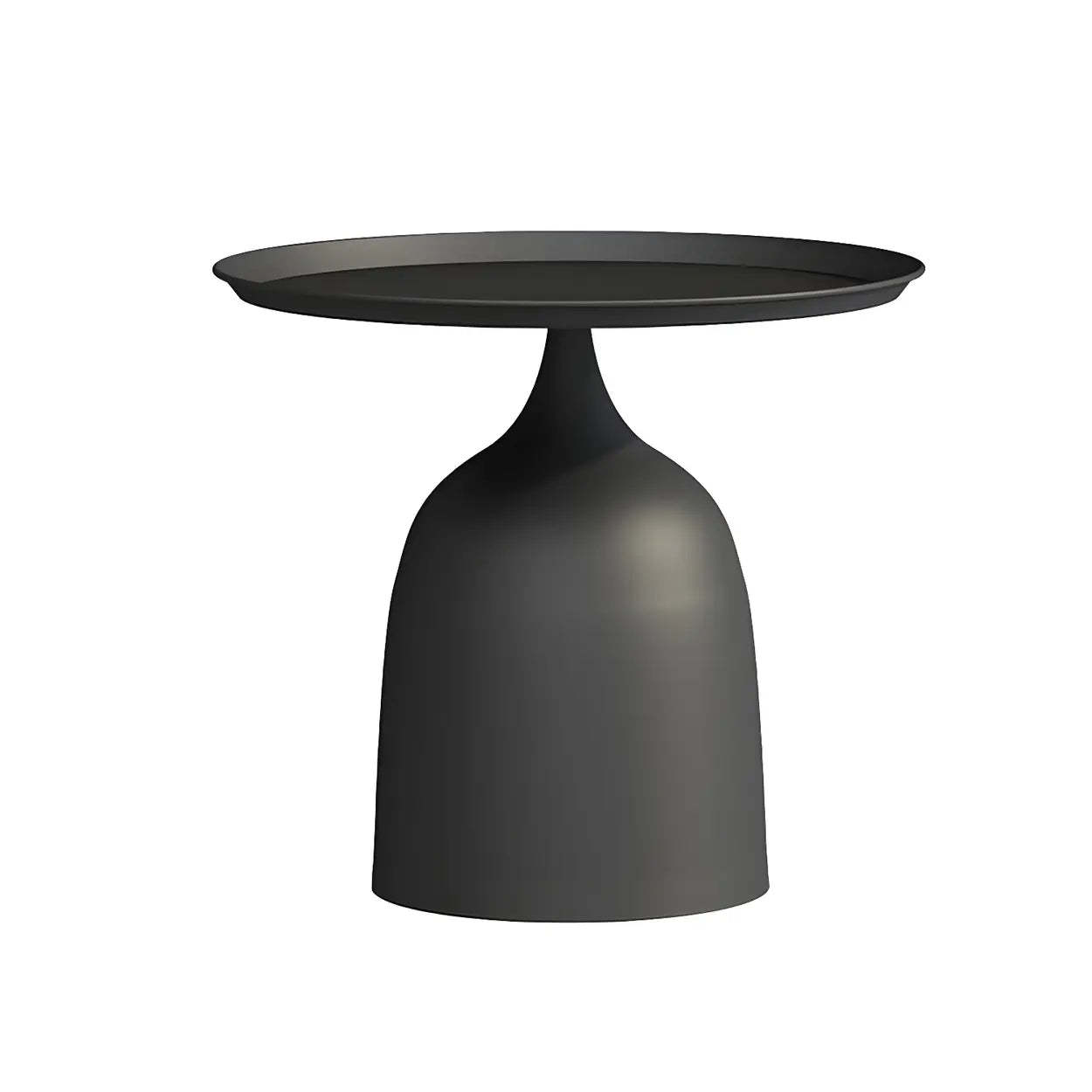 Hourglass Metal Blue Tray-Top Side Table — Blue / 1