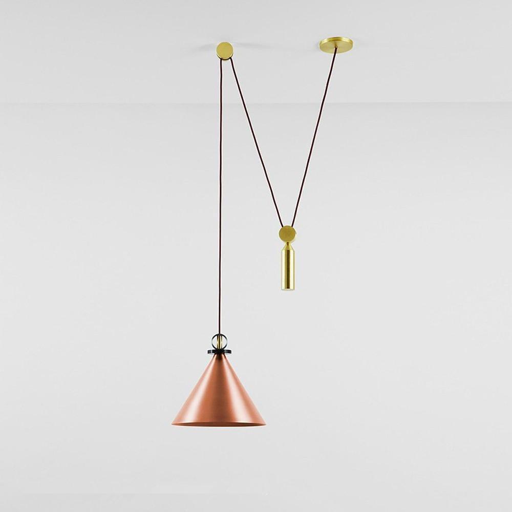 Electroplated metal Conical Adjustable Linear LED Modern Pendant Lighting-Lighom