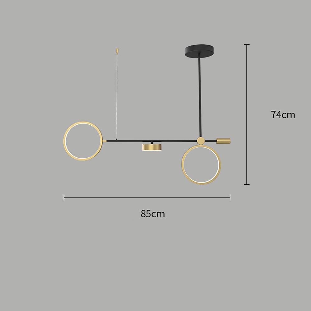 2-Circle LED Nordic Island Chandelier