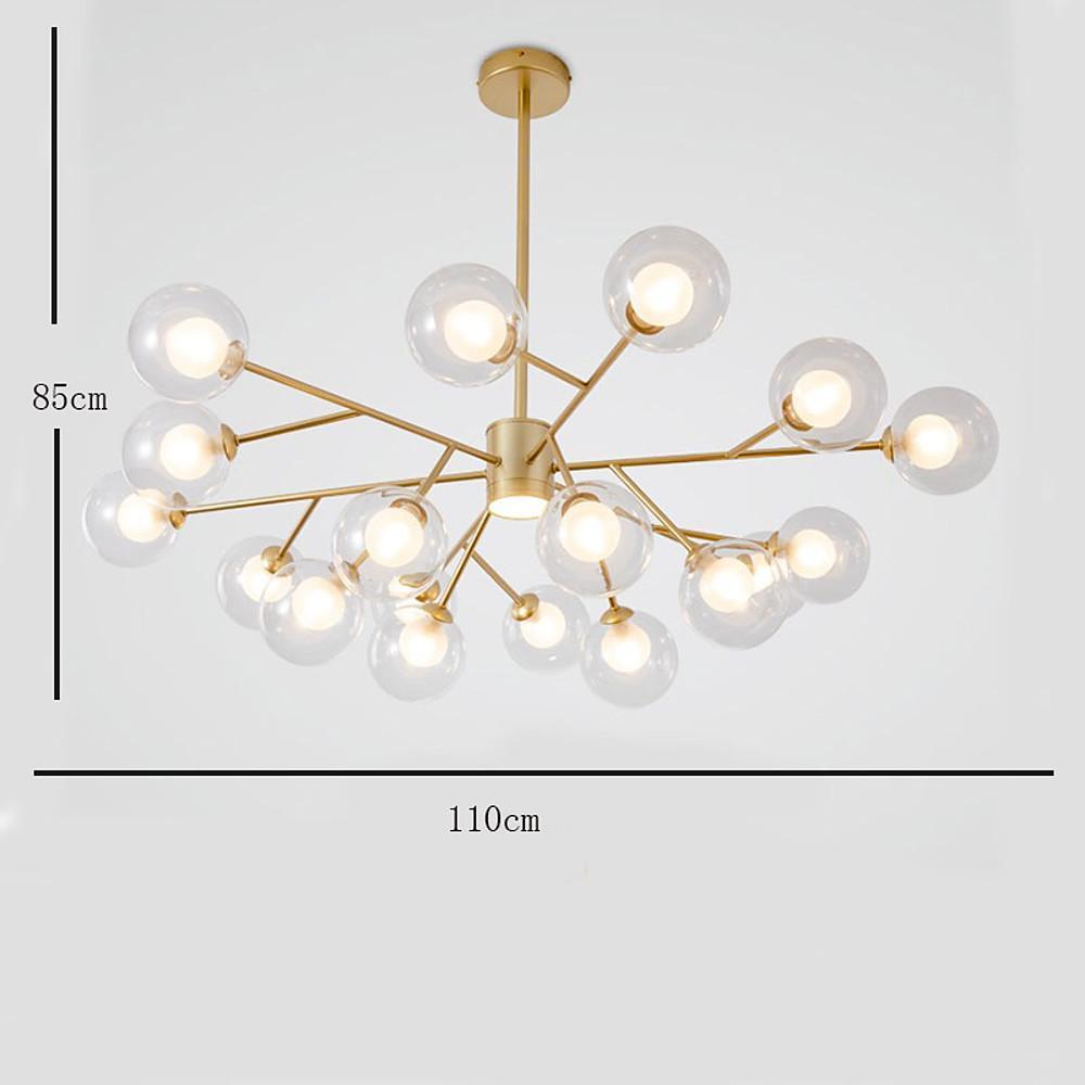 9 Lights Glass LED Modern Chandeliers Ceiling Lights Pendant Light-Lighom