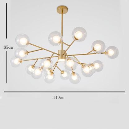 9 Lights Glass LED Modern Chandeliers Ceiling Lights Pendant Light-Lighom