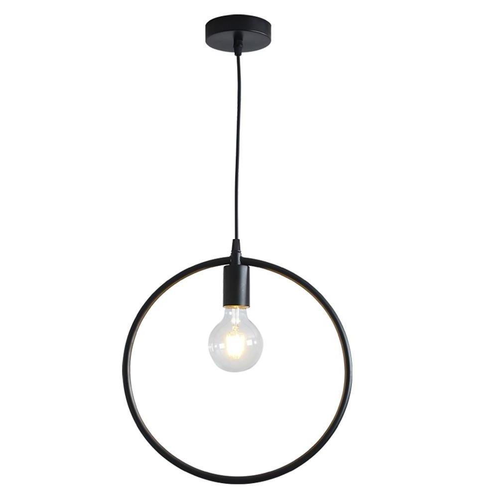 Metal Black and Gold Pendant Light Rounded Square Pendant Lighting-Lighom