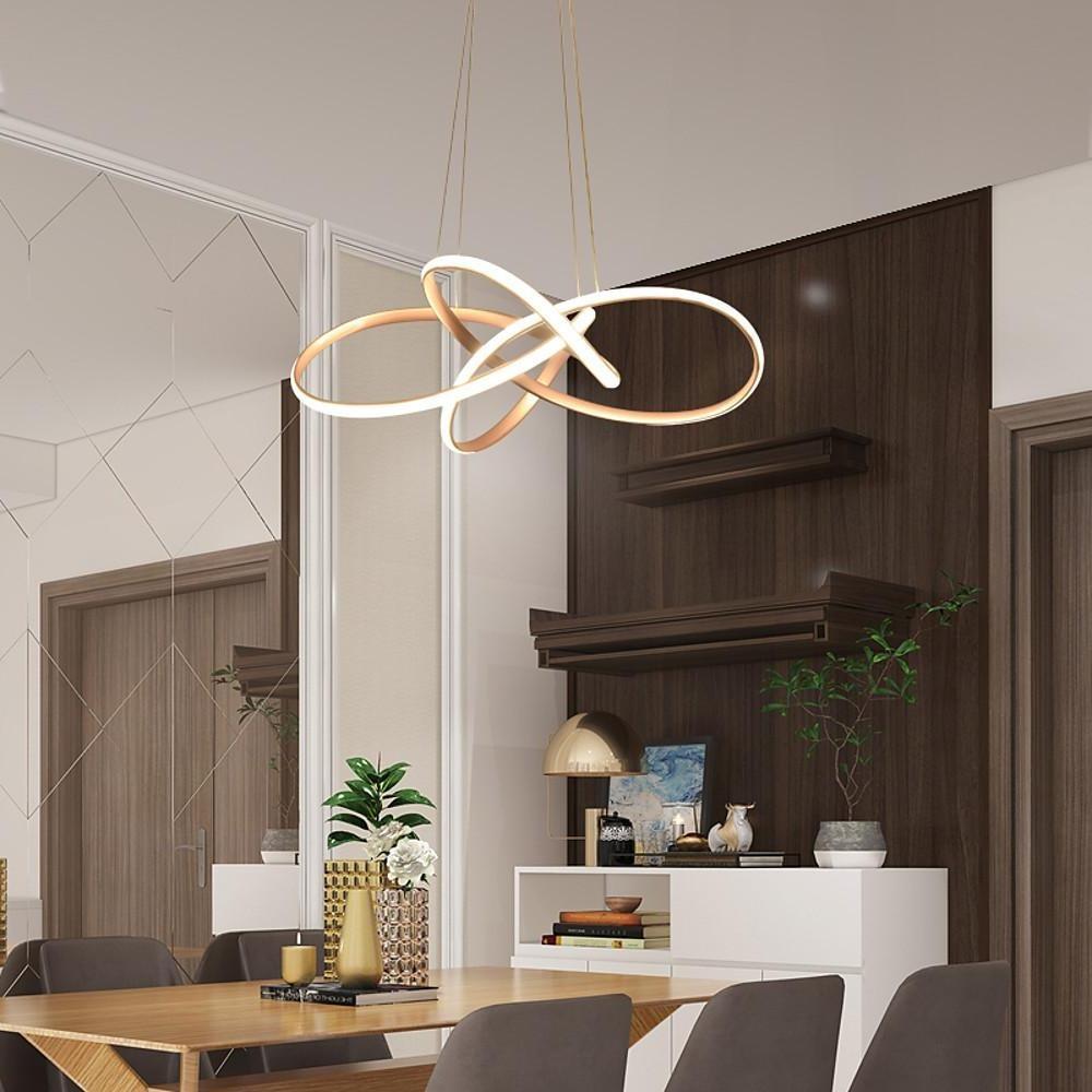 Interweaving Wave Design Pendant Lighting Aluminum Acrylic LED Ceiling Light-Lighom