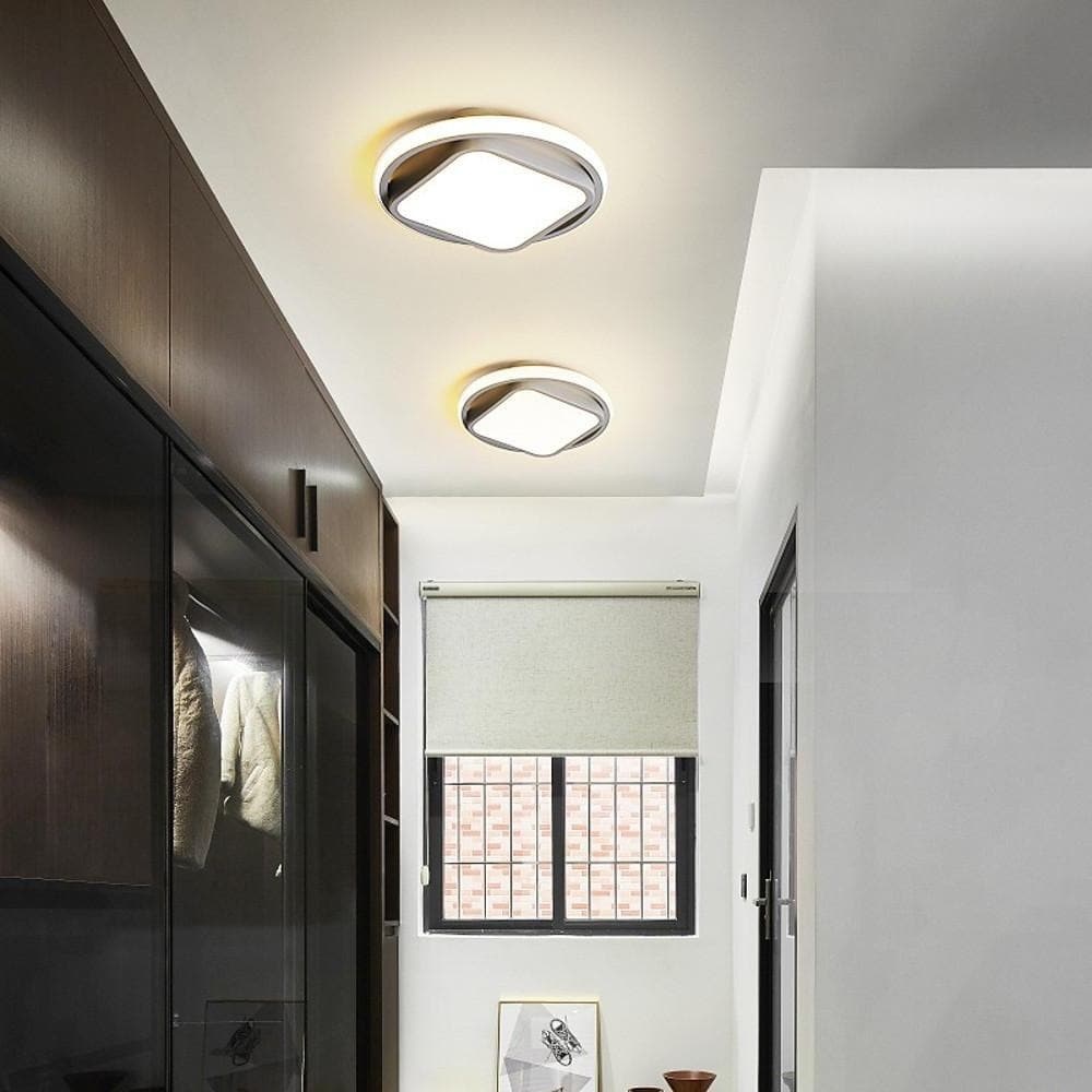 Square Circle LED Modern Flush Mount Ceiling Lamp