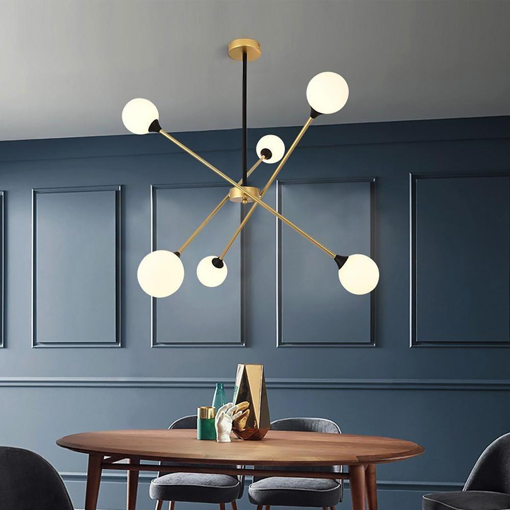 LED Modern Glass Sputnik Island Pendant Chandelier