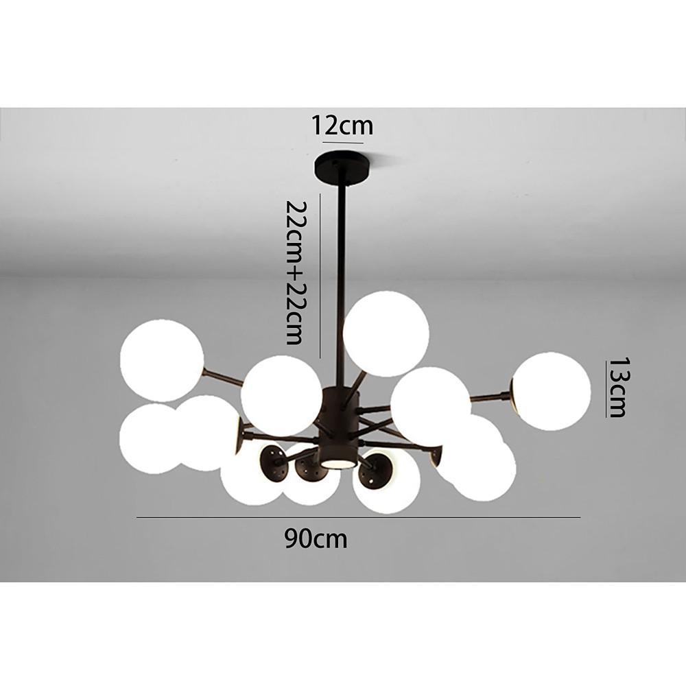 Nordic Glass Globe Chandelier Cluster Entryway Chandelier-Lighom