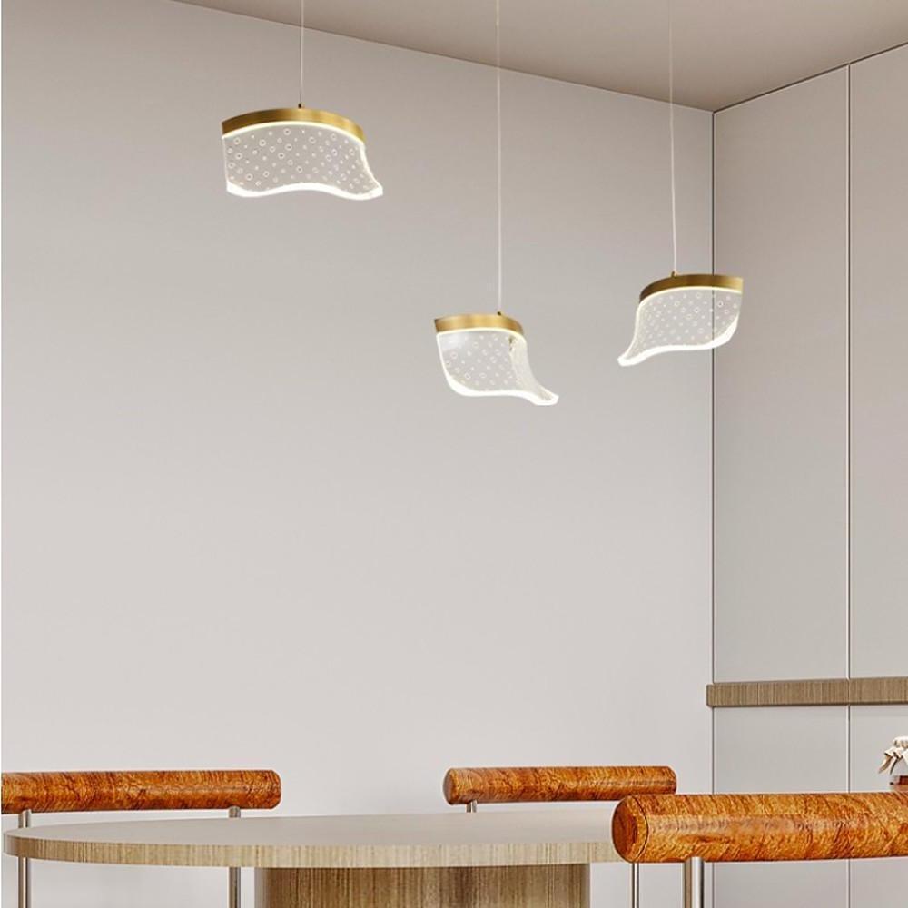 Uneven Copper Acrylic Kitchen Island Pendant