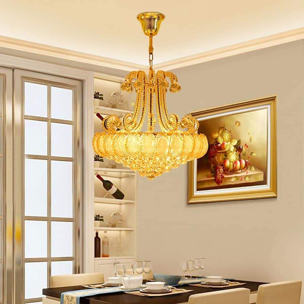8-light Modern Gold/Silver Vintage Crystal Chandeliers For Living Room-Lighom